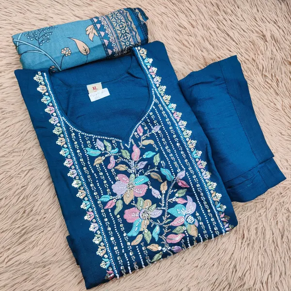 Vatican Silk Shimmer Top Bottom & Dupatta Set|TS2020